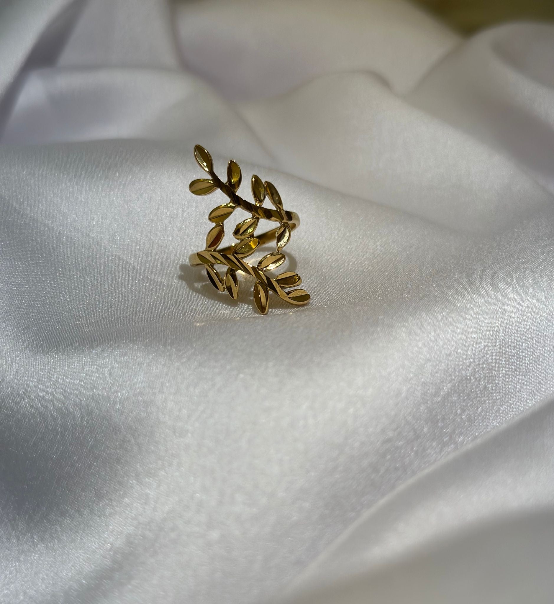 Bague style Feuille (Acier inoxydable)