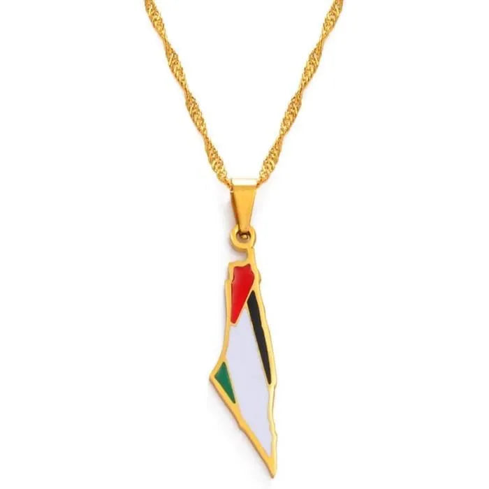 Collier Palestine (Acier inoxydable)