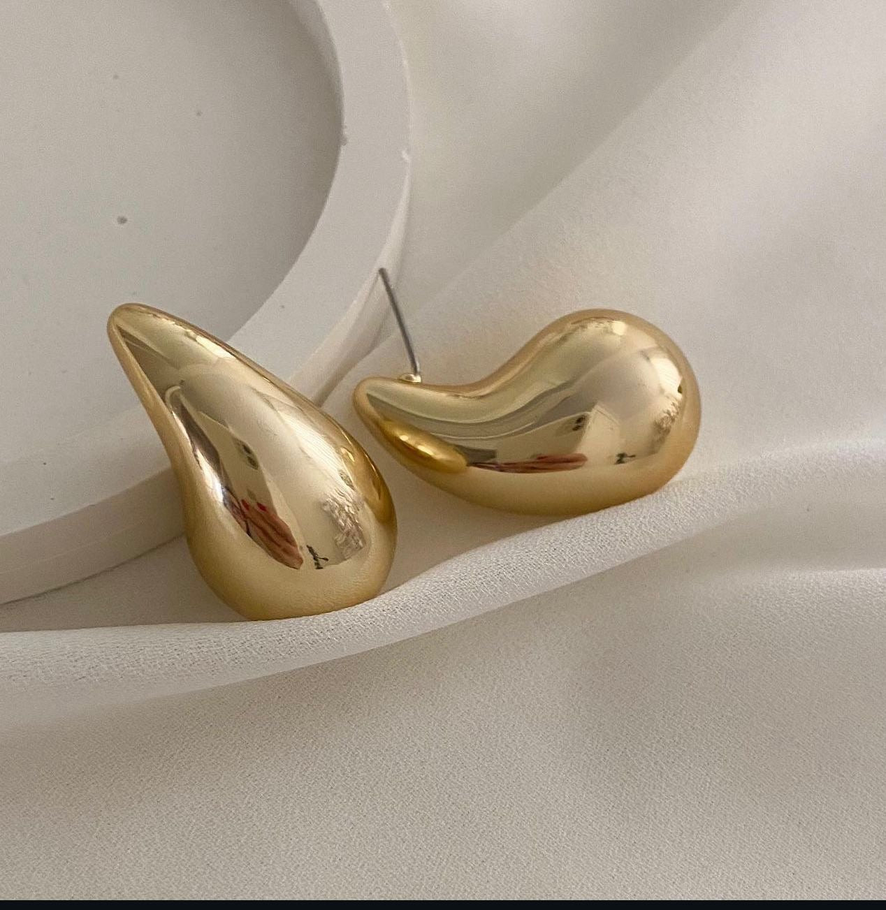 Boucles d'Oreilles style Goutte d'eau (Acier inoxydable)